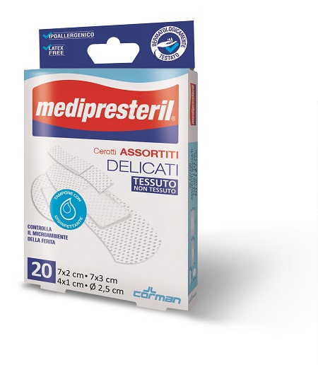 CEROTTI ASSORTITI MEDIPRESTERIL DELICATI TNT 20 PEZZI - dottorbianchi.it