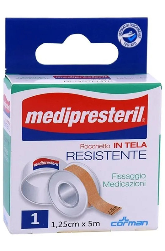 CEROTTO IN ROCCHETTO MEDIPRESTERIL IN TELA RESISTENTE M5X1,25CM - dottorbianchi.it