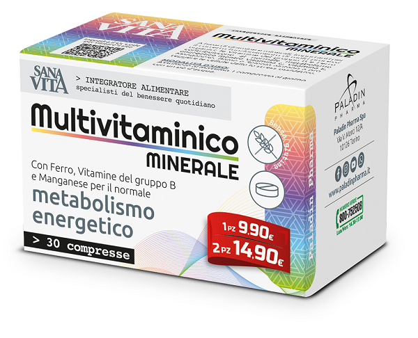 SANAVITA MULTIVITAMINICO MINERALE 30 COMPRESSE - dottorbianchi.it
