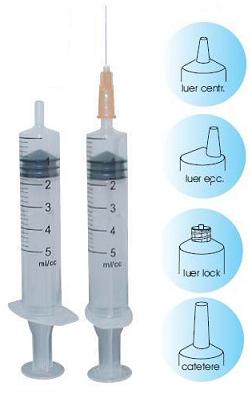 SIRINGA COMFORT 5 ML CON AGO 22 1/4 GAUGE CONO LUER A TRE PEZZI 100 PEZZI - dottorbianchi.it