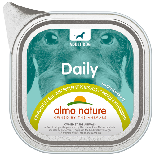 DAILY MENU DOGS CON POLLO E PISELLI 100 G - dottorbianchi.it