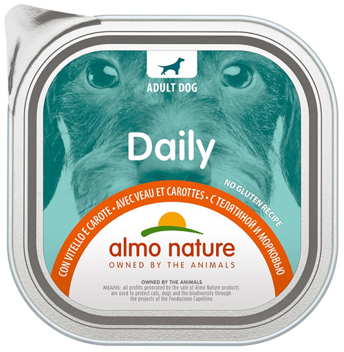 DAILY MENU DOGS CON VITELLO E CAROTE 300 G - dottorbianchi.it