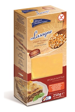 PIACERI MEDITERRANEI PASTA FARINA MAIS LASAGNE 250 G - dottorbianchi.it