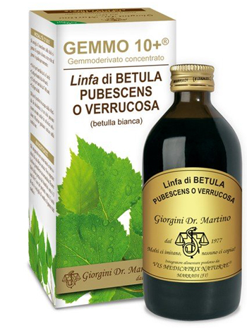 GEMMO 10+ BETULLA B LINFA 200 ML LIQUIDO ANALCOLICO - dottorbianchi.it