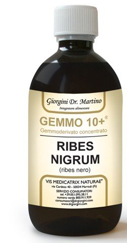 GEMMO 10+ RIBES NERO 500 ML LIQUIDO ANALCOLICO - dottorbianchi.it
