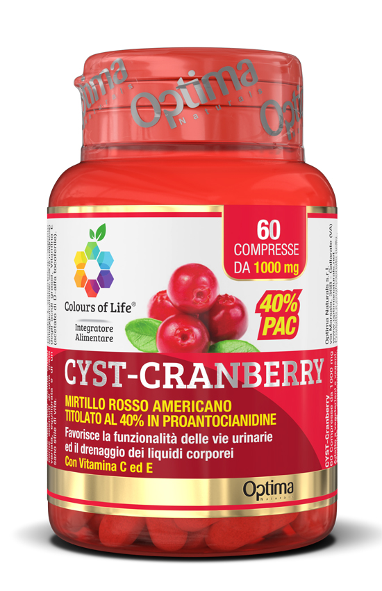 COLOURS OF LIFE CYST-CRANBERRY CON VITAMINA C E 60 COMPRESSE 1000 MG - dottorbianchi.it