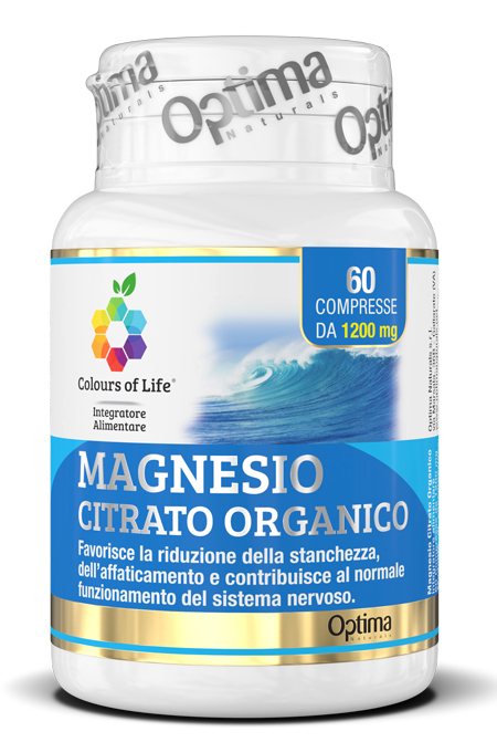 COLOURS OF LIFE MAGNESIO CITRATO ORGANICO 60 COMPRESSE 1200  MG - dottorbianchi.it