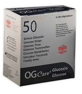 STRISCE MISURAZIONE GLICEMIA OGCARE 50 PEZZI - dottorbianchi.it