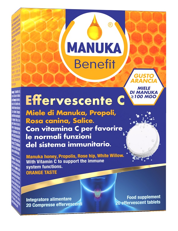 MANUKA BENEFIT EFFERVESCENTE C 20 COMPRESSE - dottorbianchi.it