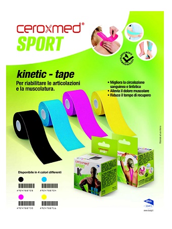 CEROXMED SPORT KINETIC TAPE BLU 1 PEZZO - dottorbianchi.it