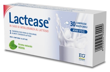 LACTEASE 4500 FCC AROMA MENTA 30 COMPRESSE MASTICABILI - dottorbianchi.it