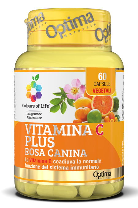 COLOURS OF LIFE VITAMINA C PLUS ROSA CANINA 60 CAPSULE VEGETALI 724 MG - dottorbianchi.it