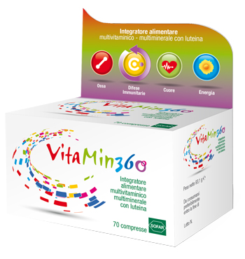 VITAMIN 360 MULTIVITAMINICO MULTIMINERALE 70 COMPRESSE ASTUCCIO 93,10 G - dottorbianchi.it