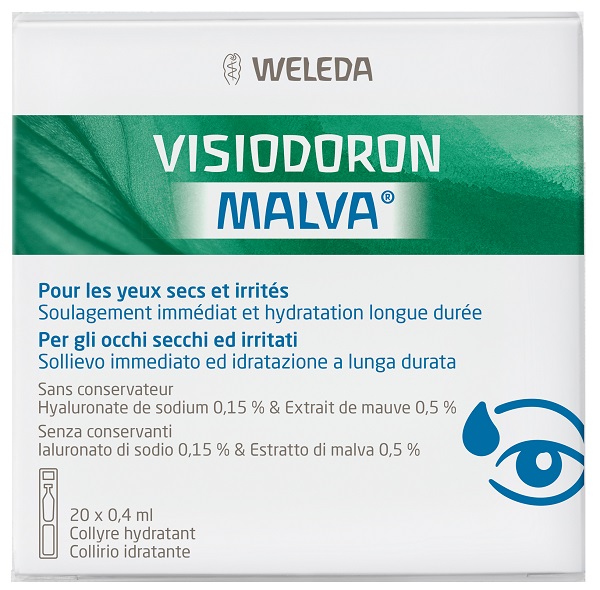 GOCCE OCULARI VISIODORON MALVA 20 MONODOSE DA 0,4 ML - dottorbianchi.it