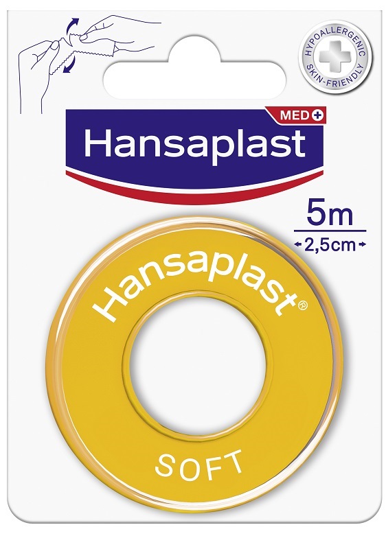 CEROTTO MEDICATO IN ROCCHETTO HANSAPLAST SOFT M5X2,5CM - dottorbianchi.it