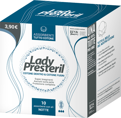 LADY PRESTERIL COTONE DENTRO & COTONE FUORI 10 ASSORBENTI CON ALI NOTTE PROMO - dottorbianchi.it
