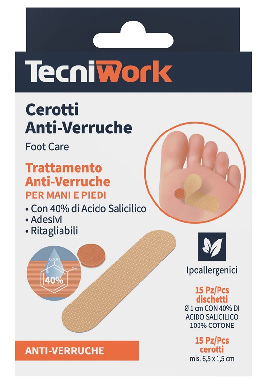 CEROTTI ANTI VERRUCHE PIEDI 15 + 15 PEZZI - dottorbianchi.it