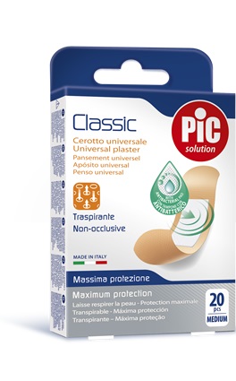 CEROTTO PIC CLASSIC 19X72 MM ANTIBATTERICO 20 PEZZI - dottorbianchi.it