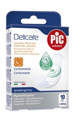 CEROTTO PIC DELICATE 25X72 MM ANTIBATTERICO 10 PEZZI - dottorbianchi.it