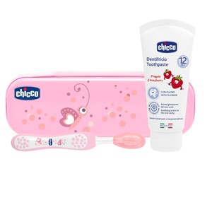 CHICCO SET DENTALE ROSA CON FLUORO - dottorbianchi.it