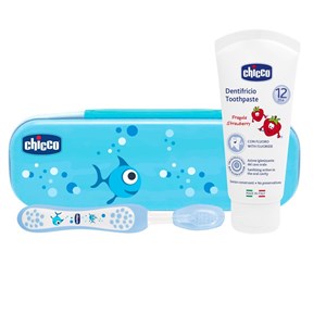 CHICCO SET DENTALE AZZURRO CON FLUORO - dottorbianchi.it