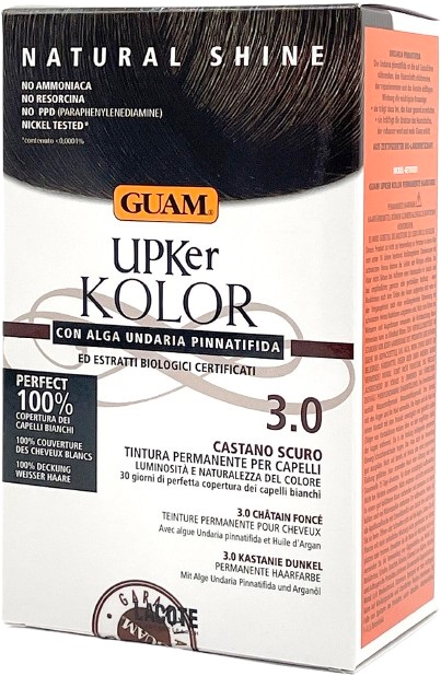 GUAM UPKER KOLOR TINTA CAPELLI 3,0 CASTANO SCURO CON ALGA UNDARIA PINNATIFIDA - dottorbianchi.it