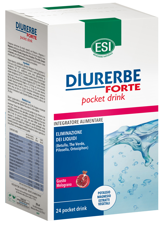 ESI DIURERBE FORTE POCKET DRINK MELOGRANO 24 X 20 ML - dottorbianchi.it