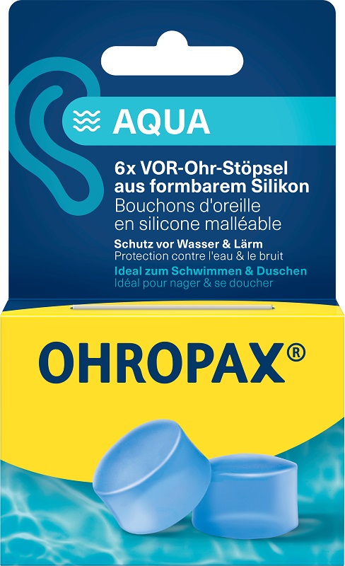 TAPPO AURICOLARE SILICONE AQUA OHROPAX 6 PEZZI - dottorbianchi.it