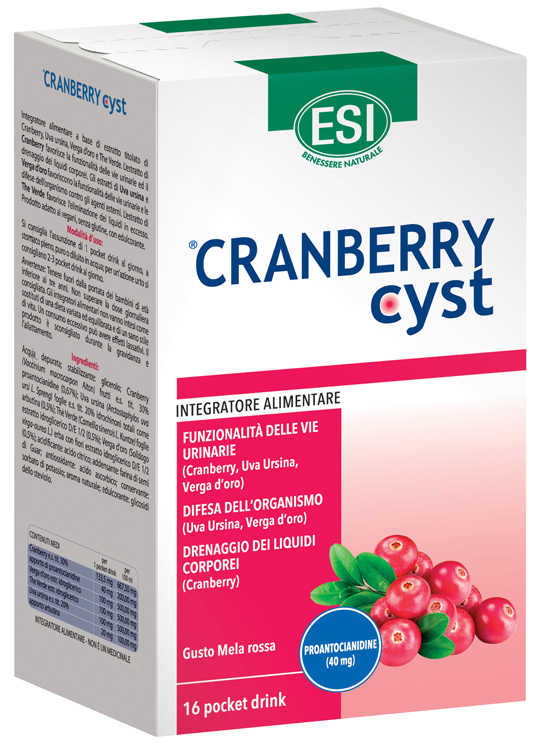 ESI CRANBERRY CYST POCKET DRINK 16 BUSTINE - dottorbianchi.it