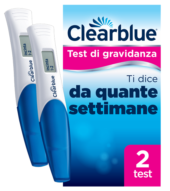 TEST DI GRAVIDANZA CLEARBLUE CON INDICATORE DELLE SETTIMANE 2 PEZZI - dottorbianchi.it