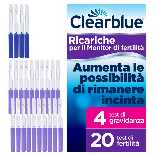 MONITOR DI FERTILITA' CLEARBLUE ADVANCED IN STICK 20 PEZZI + 4 TEST DI GRAVIDANZA - dottorbianchi.it