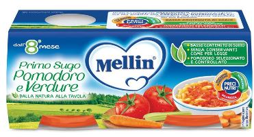 MELLIN PRIMO SUGO POMODORO E VERDURE 2 VASETTI DA 80 G - dottorbianchi.it