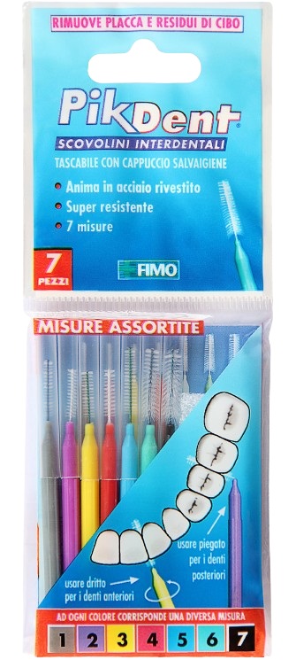 PIKDENT STUZZICOLINO 1 BUSTINA CON 7 MISURE ASSORTITE - dottorbianchi.it