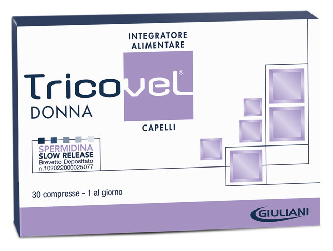 TRICOVEL DONNA INTEGRATORE ALIMENTARE CON NUTRIENTI SPECIFICI PER CAPELLI 30 COMPRESSE - dottorbianchi.it