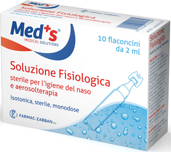 MEDS SOLUZIONE FISIOLOGICA STERILE ASTX10 FL 2ML - dottorbianchi.it