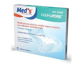 MEDICAZIONE MEDS PORE ADESIVA IMPERMEABILE 10X8CM 5 PEZZI - dottorbianchi.it
