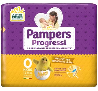 PAMPERS MICRO PANNOLINI PER BAMBINI 24 PEZZI - dottorbianchi.it