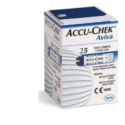 STRISCE MISURAZIONE GLICEMIA ACCU-CHEK AVIVA BRK RETAIL 25 PEZZI - dottorbianchi.it