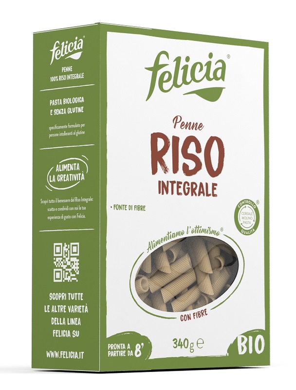 FELICIA BIO RISO INTEGRALE PENNE 340 G - dottorbianchi.it