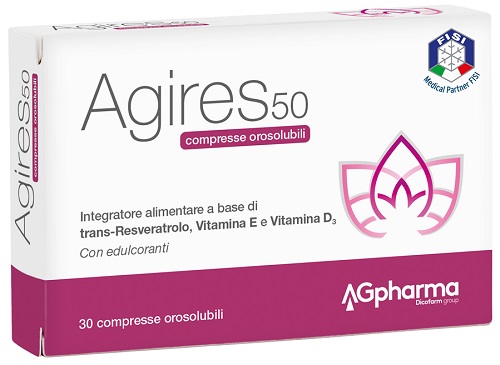 AGIRES 50 30 COMPRESSE OROSOLUBILI SCATOLA 5,4 G - dottorbianchi.it