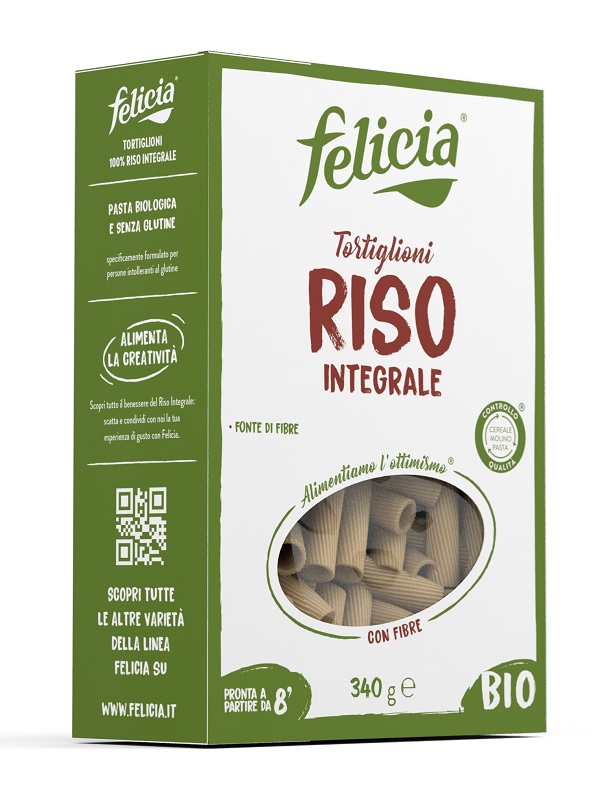 FELICIA BIO RISO INTEGRALE TORTIGLIONI 340 G - dottorbianchi.it