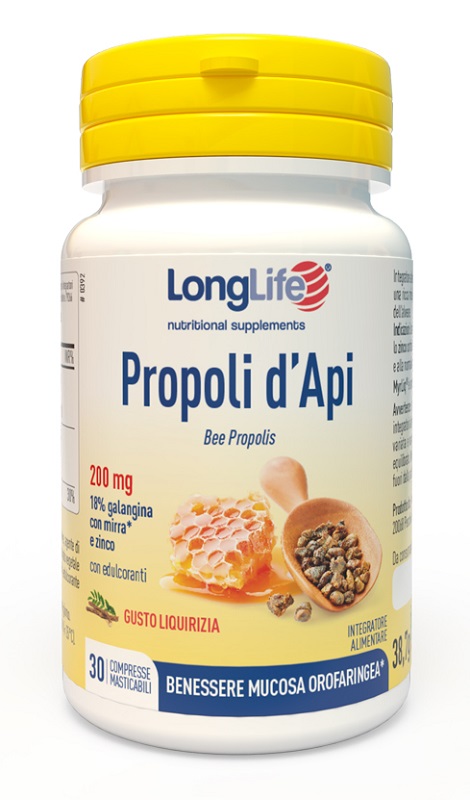 LONGLIFE PROPOLI D'API 30 COMPRESSE - dottorbianchi.it