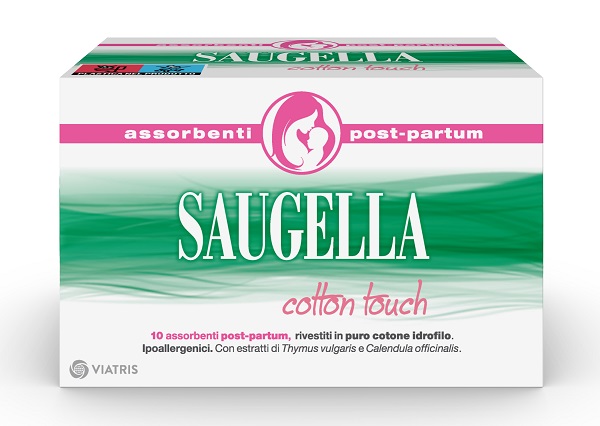 SAUGELLA COTTON TOUCH ASSORBENTI POSTPARTUM 10 PEZZI - dottorbianchi.it