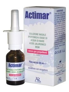 ACTIMAR SOLUZIONE NASALE SPRAY SALINA 3% CON ACIDO IALURONICO + MSM 20 ML CON EROGATORE - dottorbianchi.it