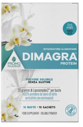 DIMAGRA PROTEIN POLVERE SOLUBILE GUSTO VANIGLIA 10 BUSTINE - dottorbianchi.it