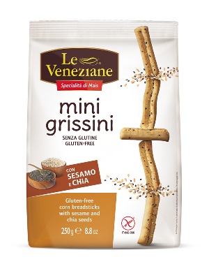 LE VENEZIANE MINI GRISSINI SESAMO E CHIA 250 G - dottorbianchi.it