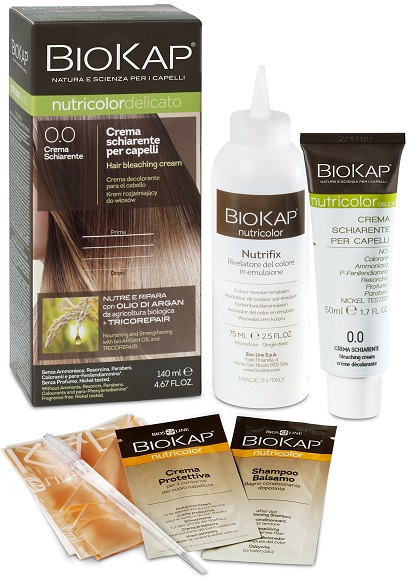 BIOKAP NUTRICOLOR 0,0 NEW CREMA SCHIARENTE TINTA TUBO + FLACONE - dottorbianchi.it