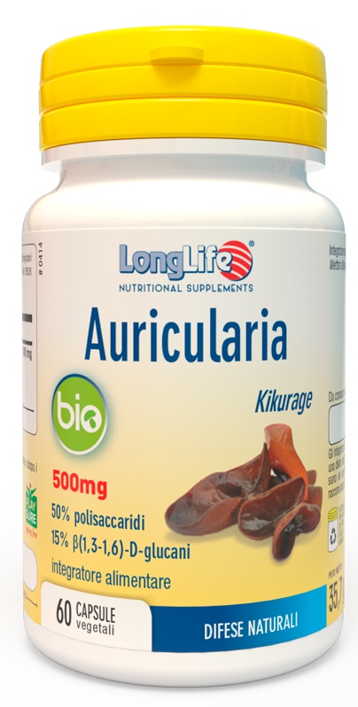 LONGLIFE AURICULARIA BIO 60 CAPSULE - dottorbianchi.it
