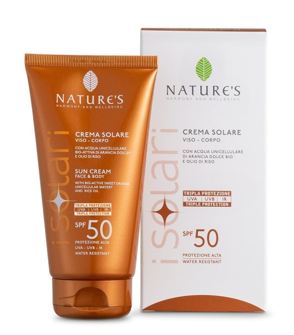 NATURE'S I SOLARI CREMA SOLARE VISO E CORPO SPF 50 IR SUN 150 ML - dottorbianchi.it