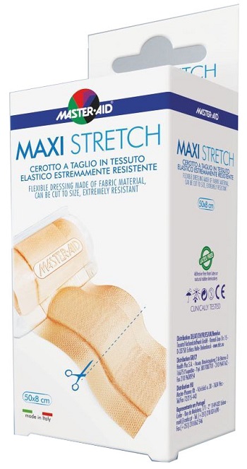 MASTER-AID STRETCH CEROTTO A TAGLIO IN TESSUTO ELASTICO RESISTENTE 50 X 8 CM - dottorbianchi.it